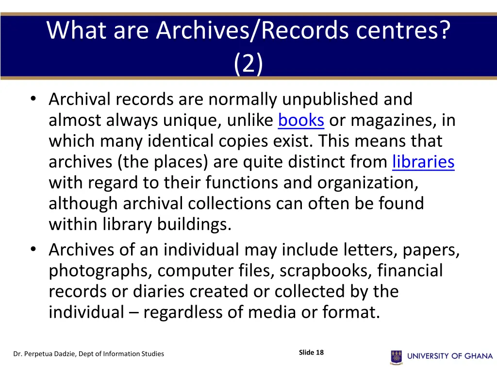 what are archives records centres 2 archival