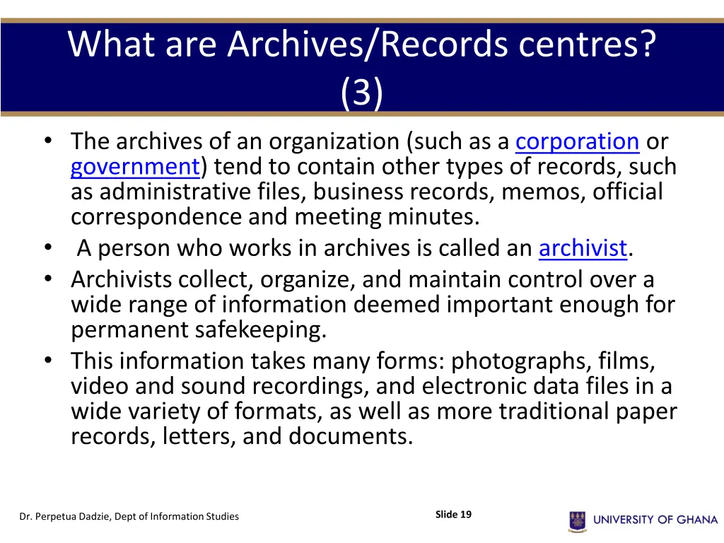 what are archives records centres 3 the archives