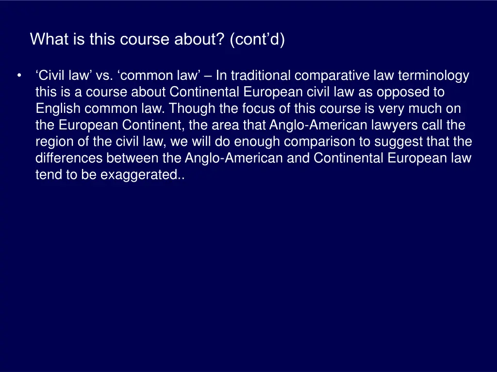 what is this course about cont d 1
