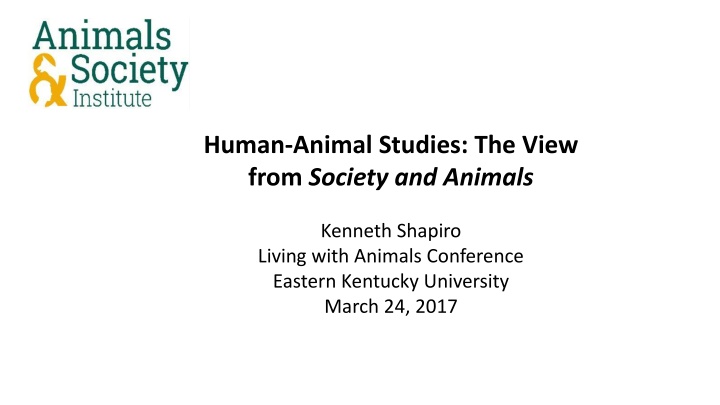 human animal studies the view from society