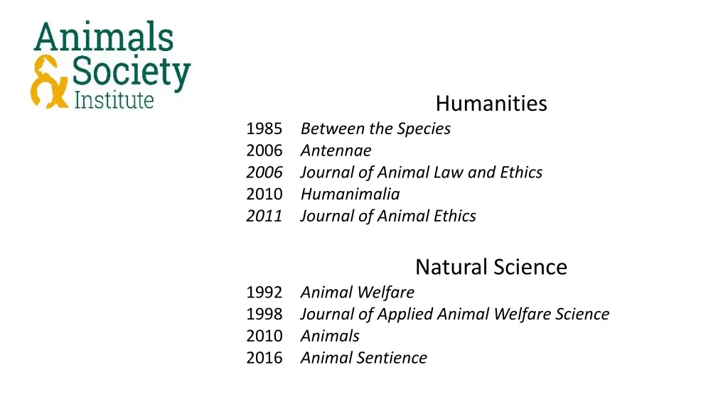 humanities