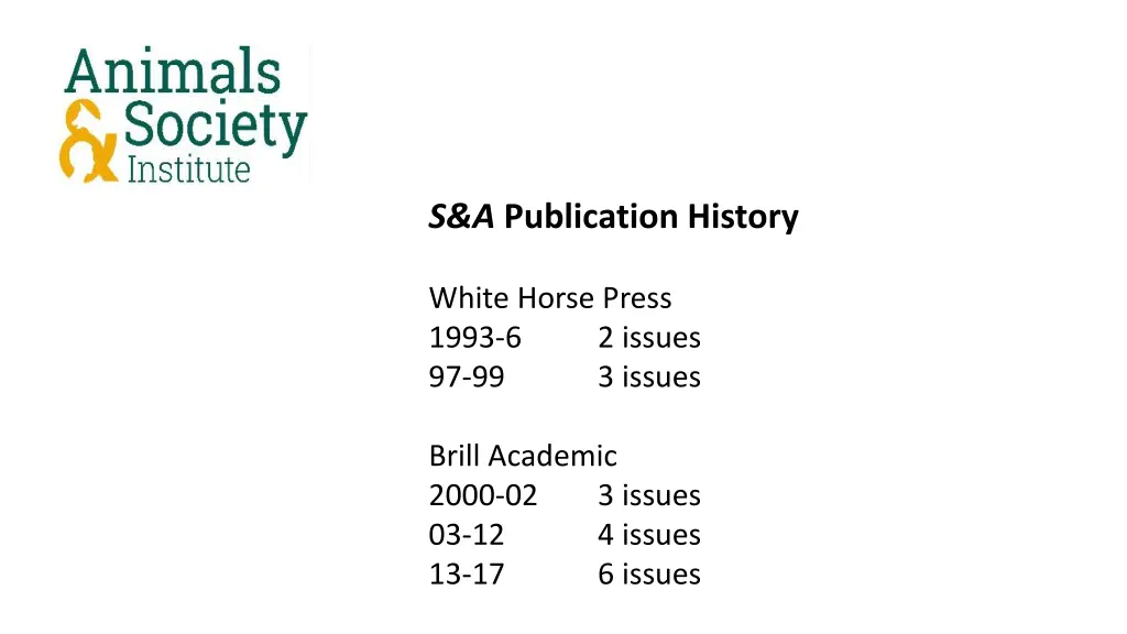 s a publication history
