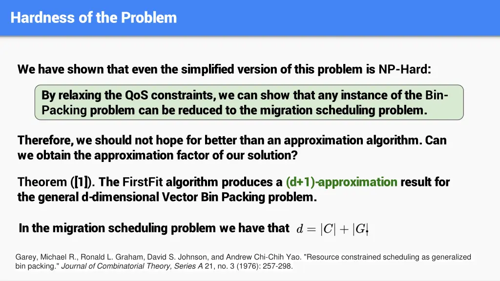 hardness of the problem
