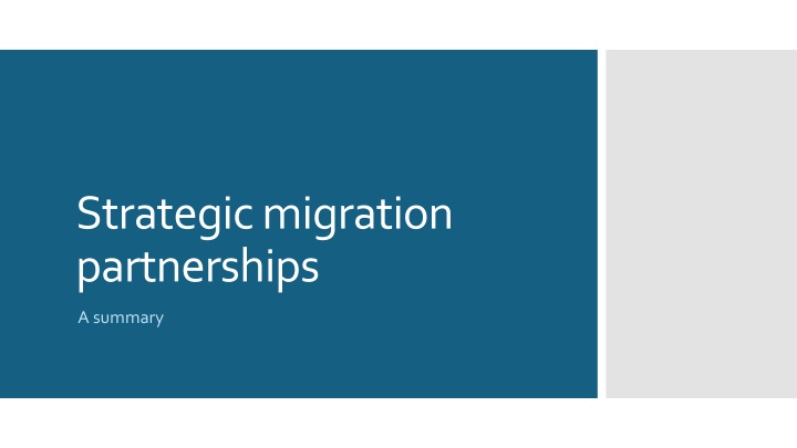 strategic migration partnerships