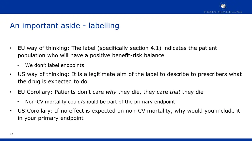 an important aside labelling