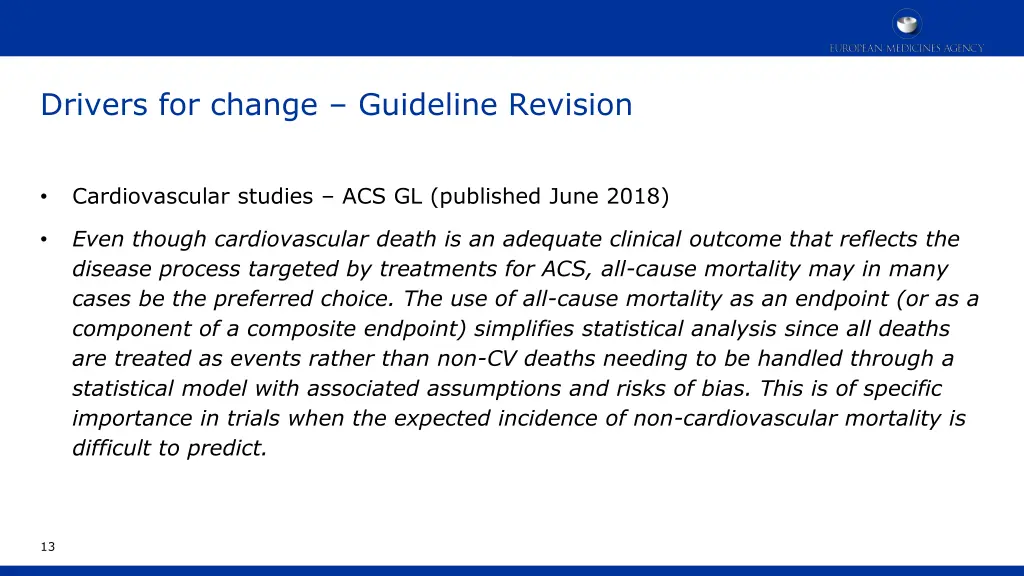 drivers for change guideline revision