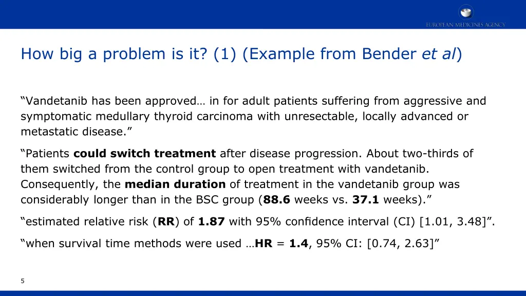 how big a problem is it 1 example from bender