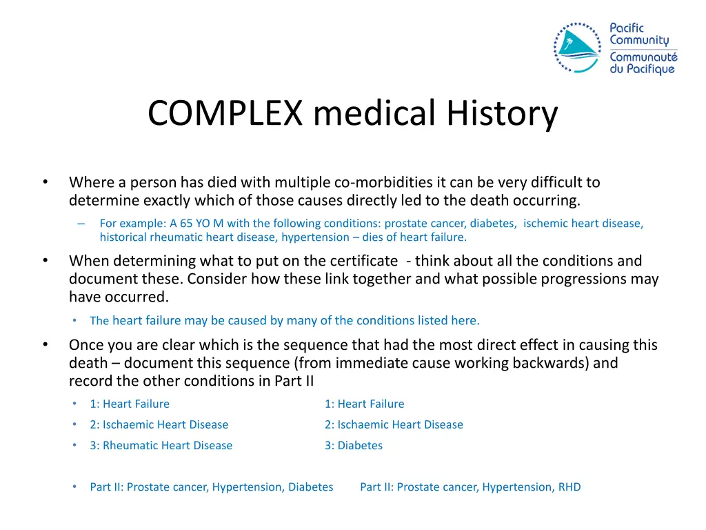 complex medical history