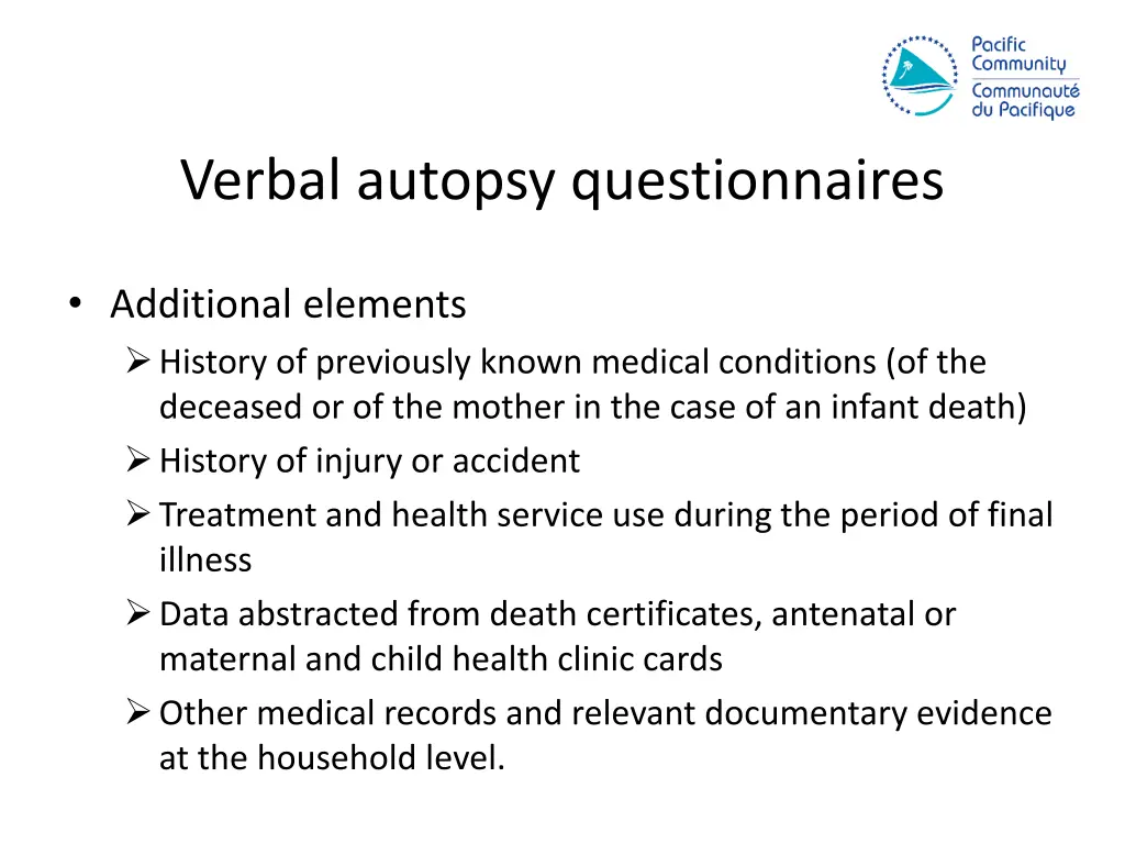 verbal autopsy questionnaires 2