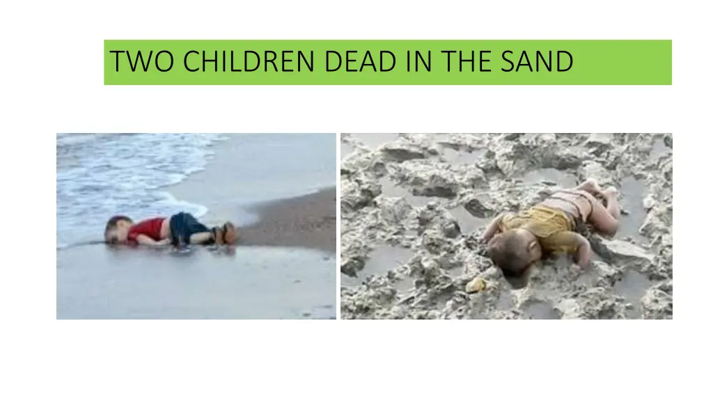 two children dead in the sand