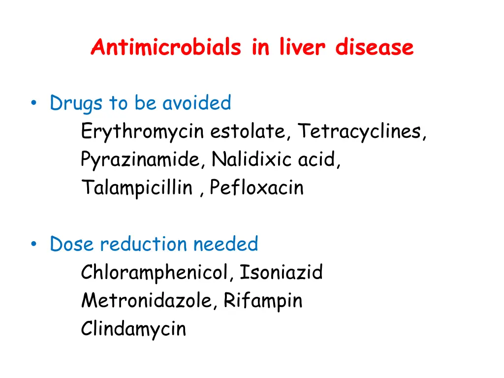 antimicrobials in liver disease