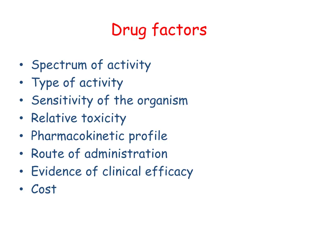 drug factors