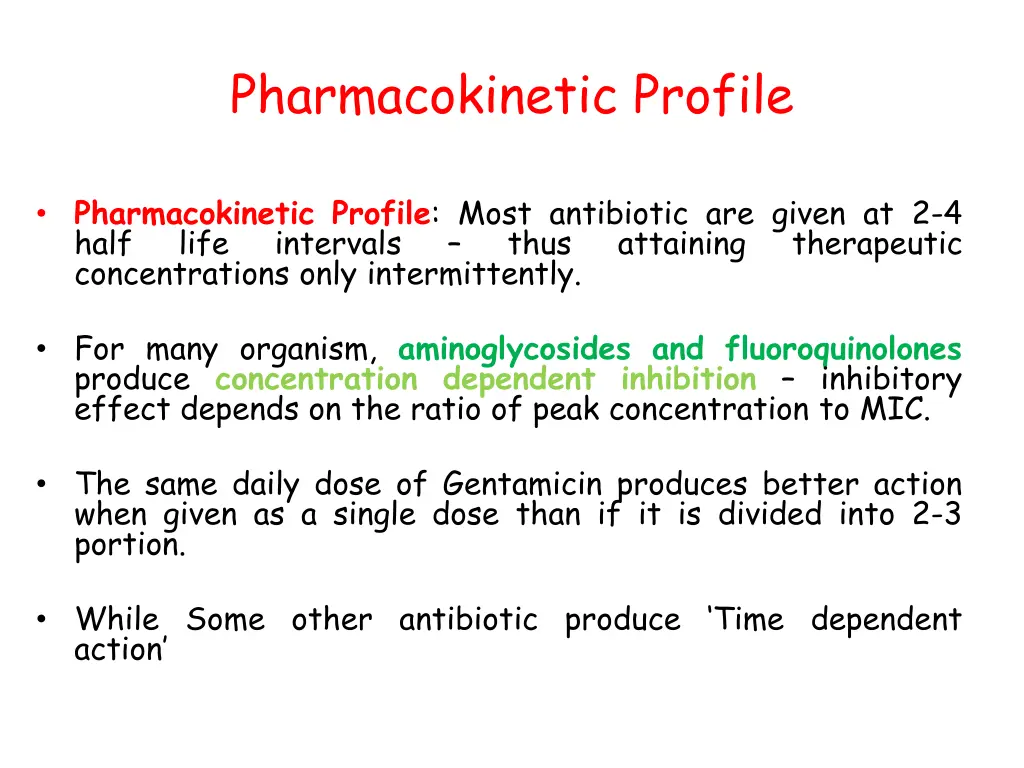 pharmacokinetic profile