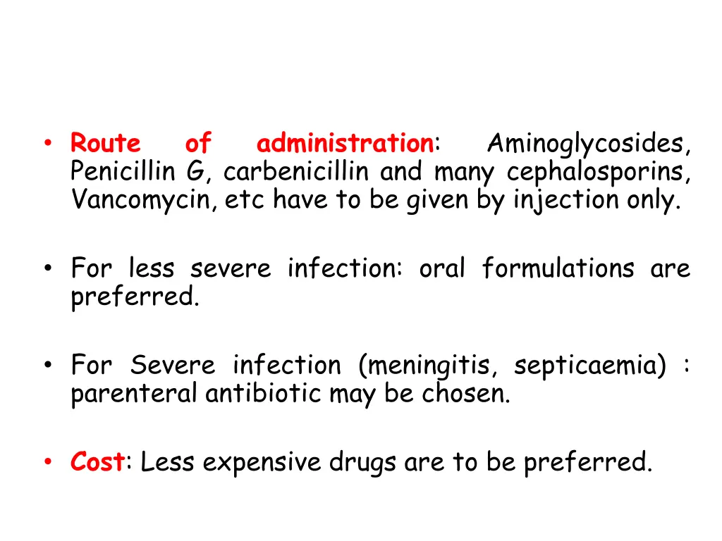 route penicillin g carbenicillin and many