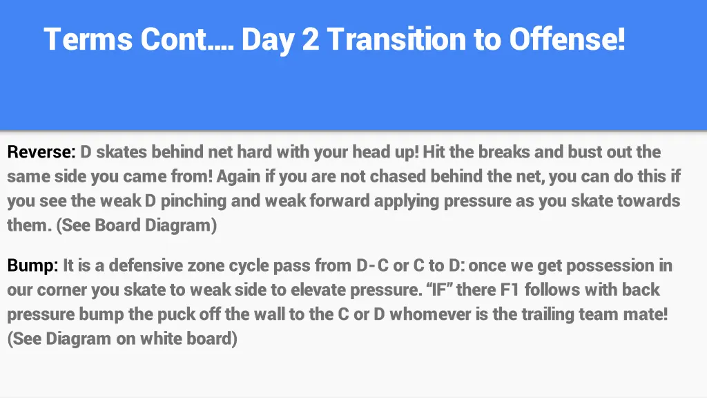 terms cont day 2 transition to offense 1