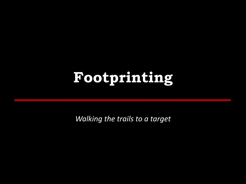 footprinting