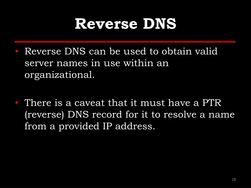reverse dns