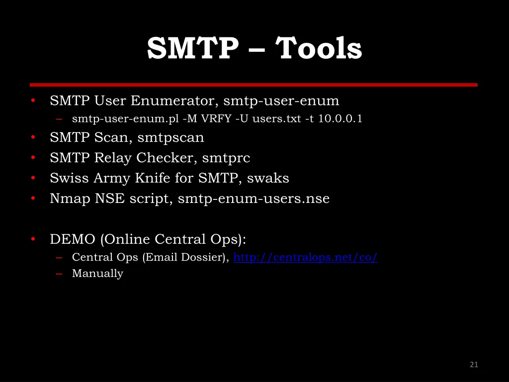 smtp tools
