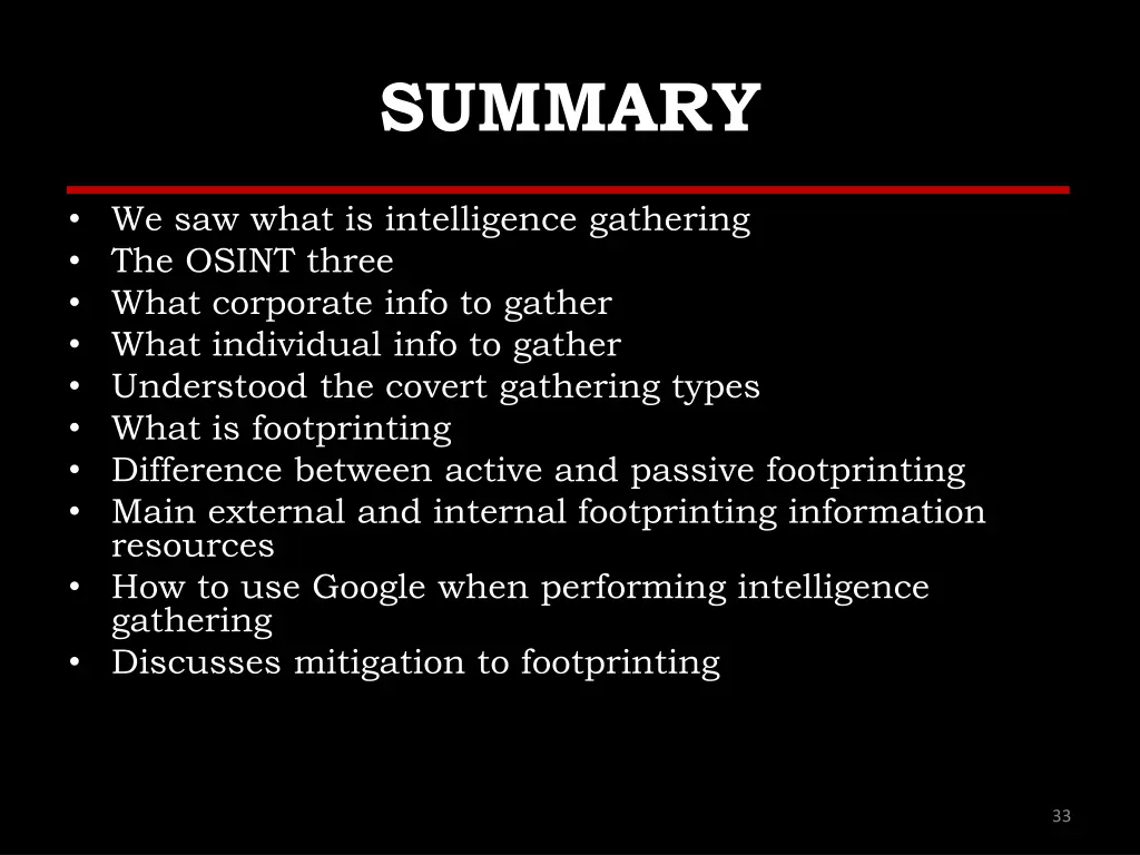 summary