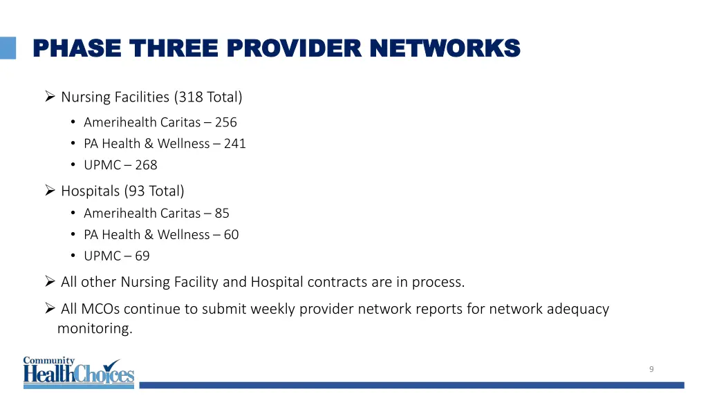 phase three provider networks phase three