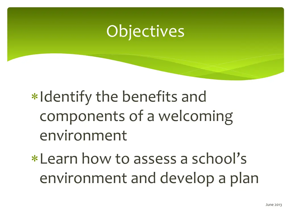 objectives