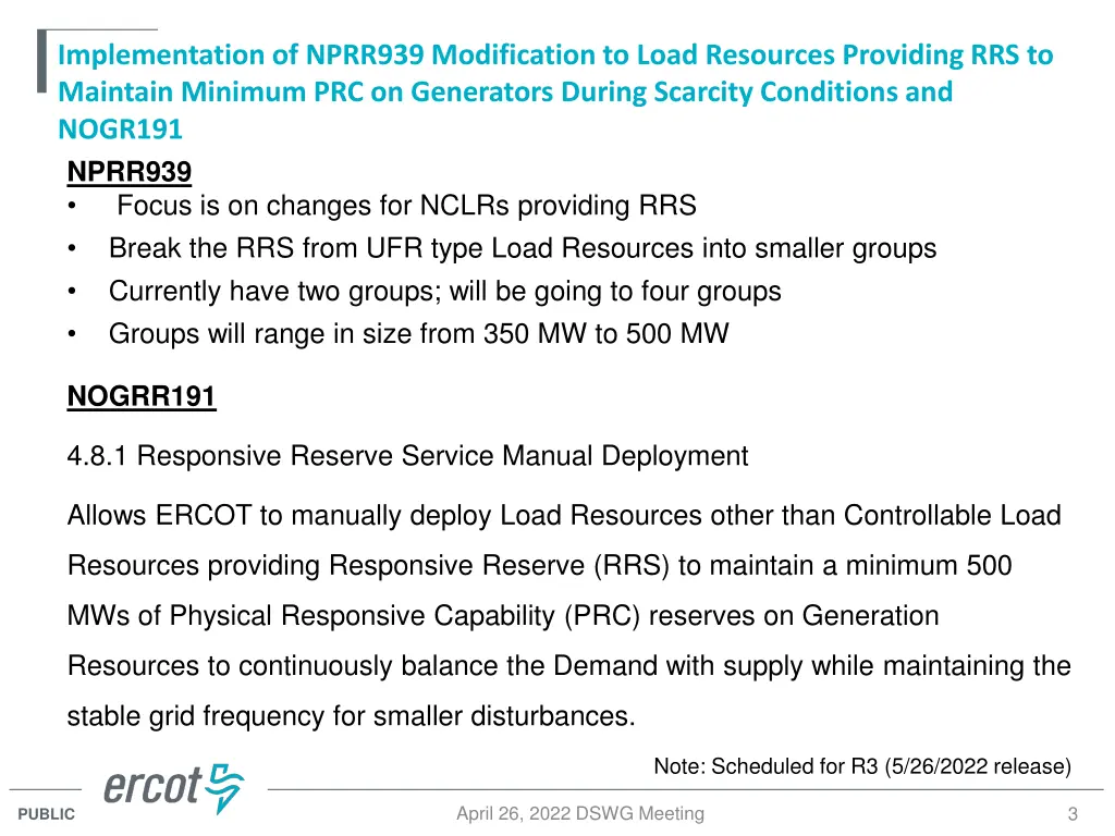 implementation of nprr939 modification to load