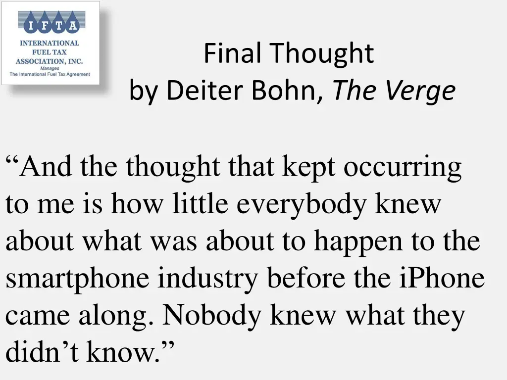 final thought by deiter bohn the verge