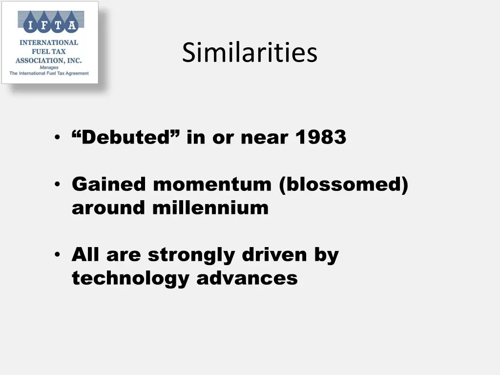 similarities