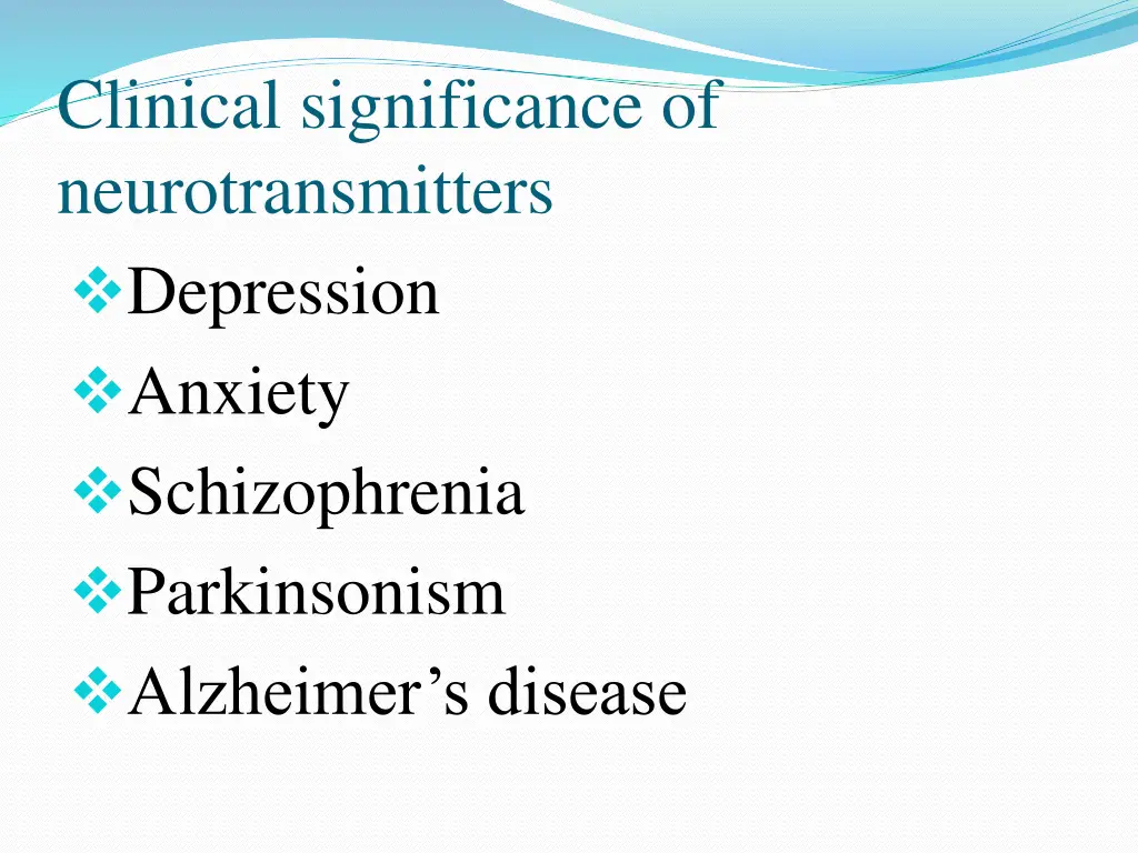 clinical significance of neurotransmitters