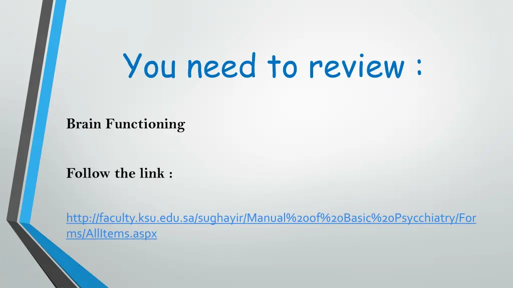 you need to review