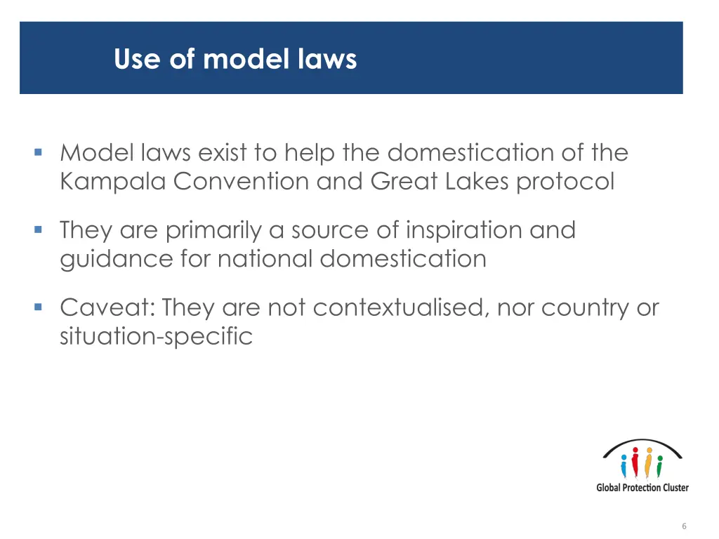 use of model laws