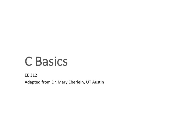 c basics c basics