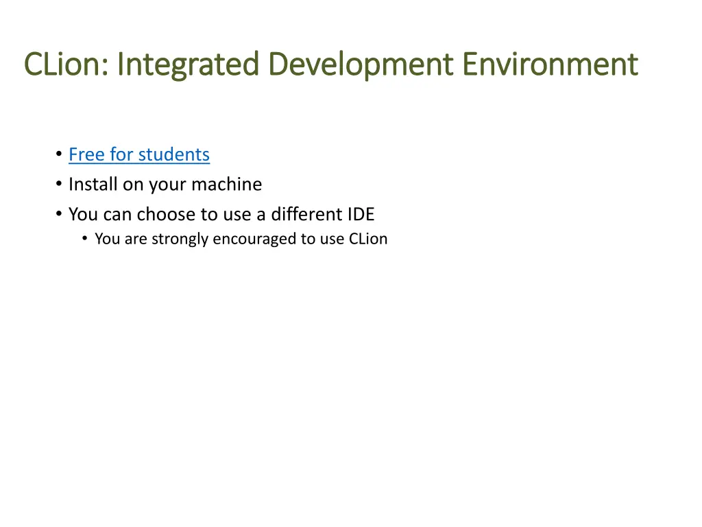 clion clion integrated development environment