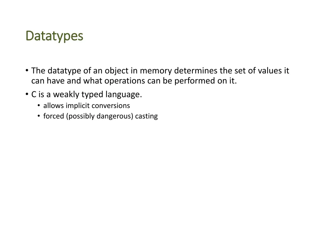 datatypes datatypes