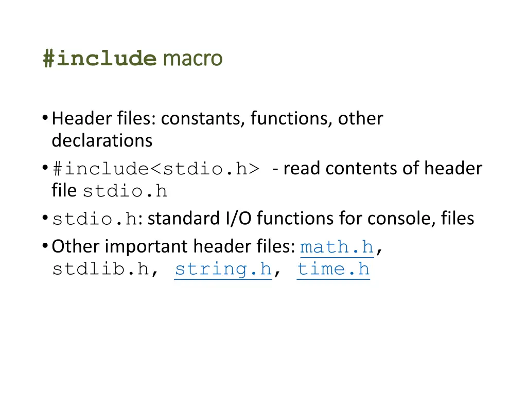 include macro