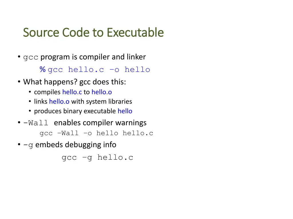 source code to executable source code