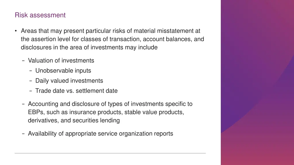 risk assessment