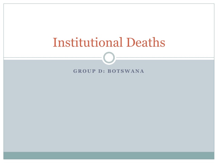 institutional deaths