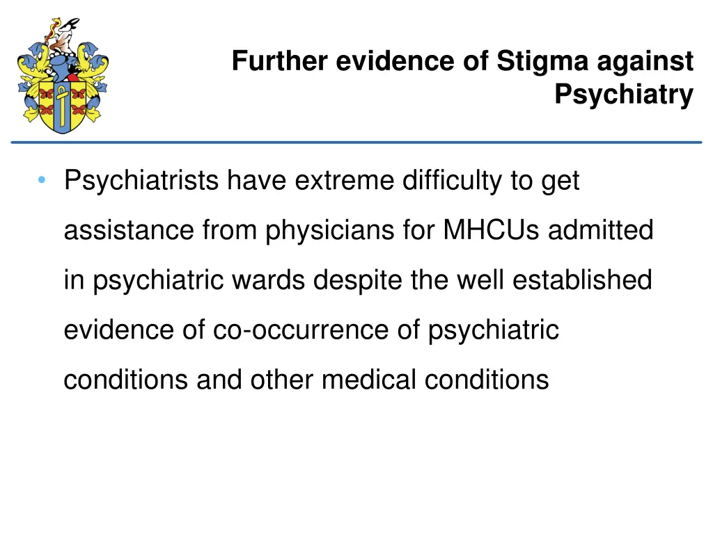 further evidence of stigma against 1