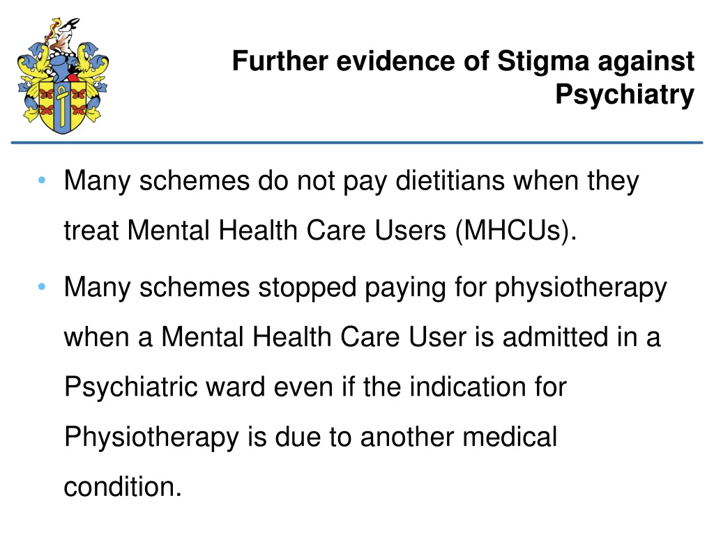 further evidence of stigma against