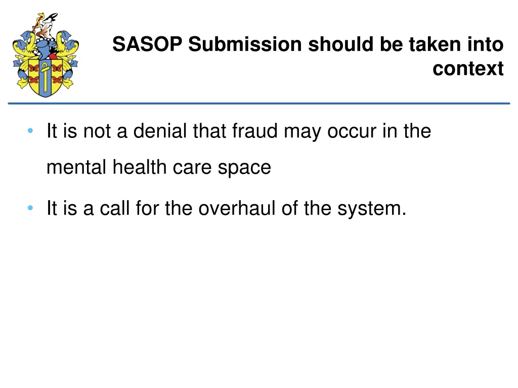 sasop submission should be taken into 1