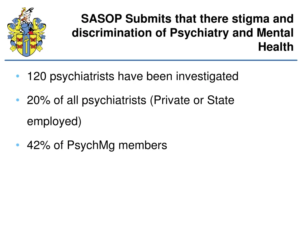 sasop submits that there stigma