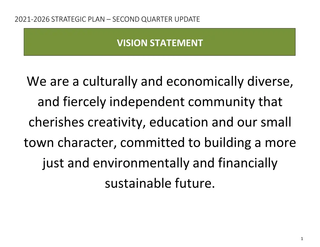 2021 2026 strategic plan second quarter update