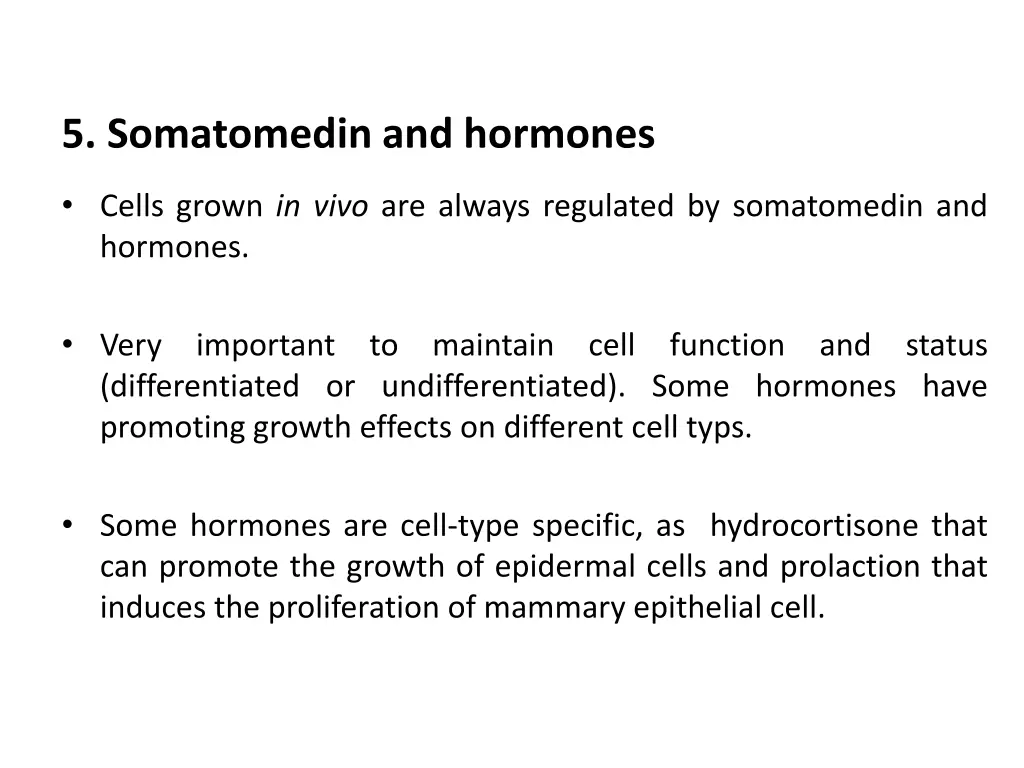 5 somatomedin and hormones