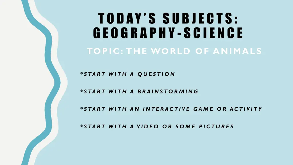 today s subjects geography science