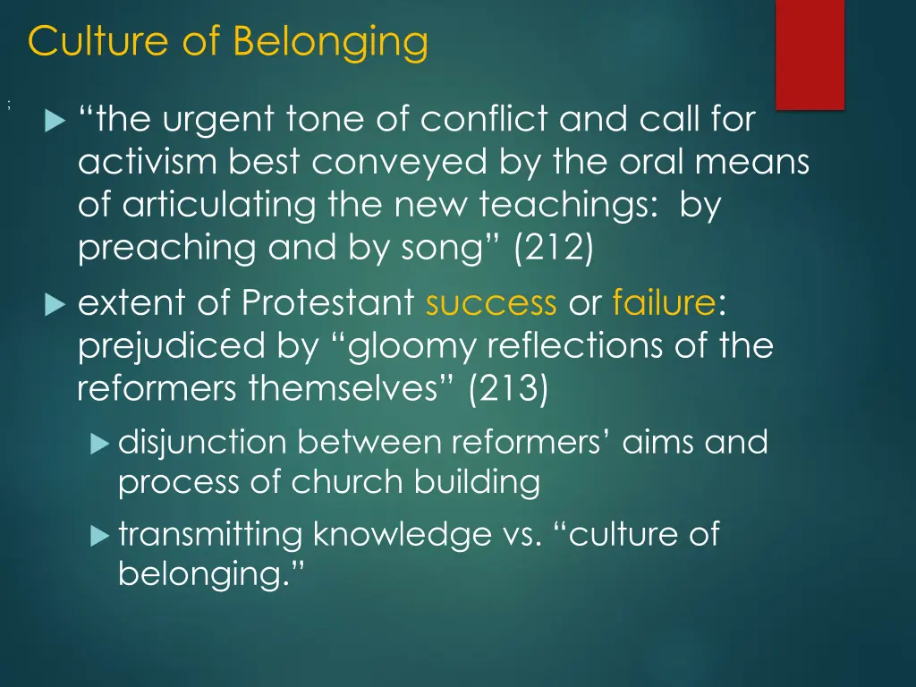culture of belonging