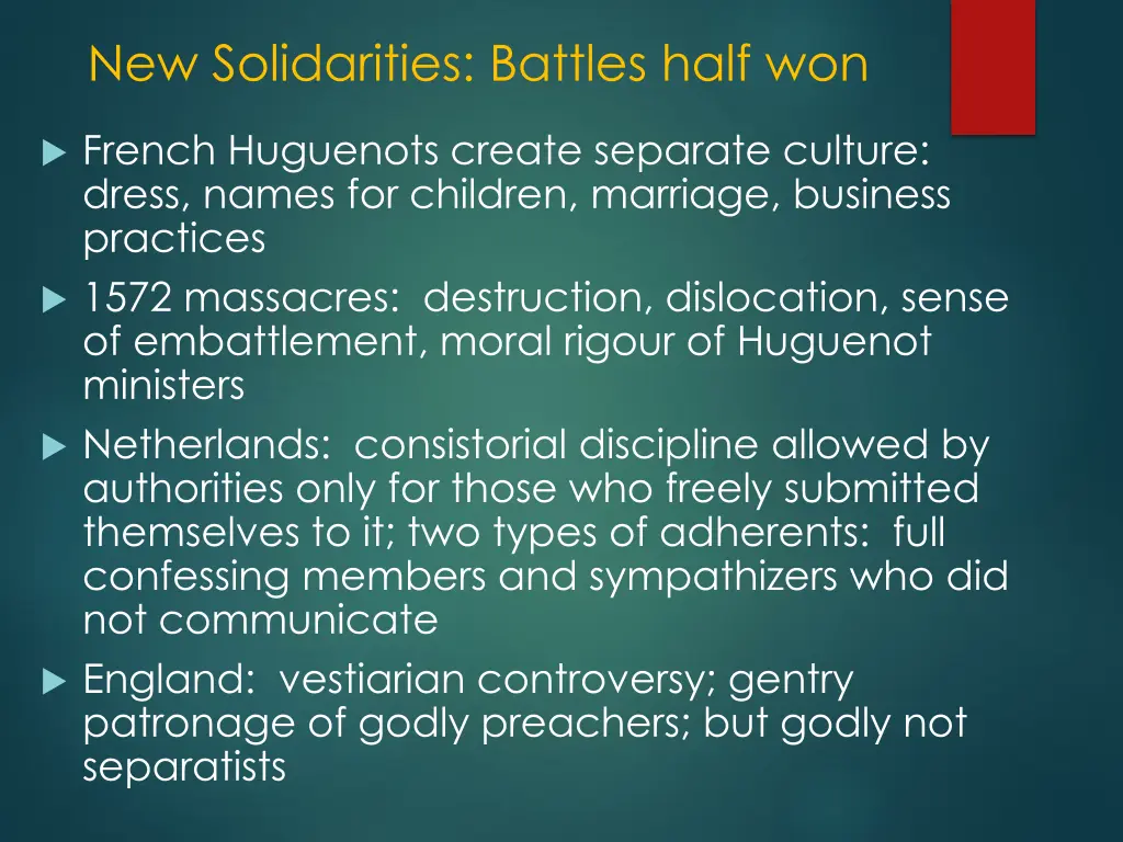 new solidarities battles half won