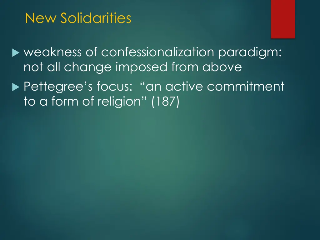 new solidarities