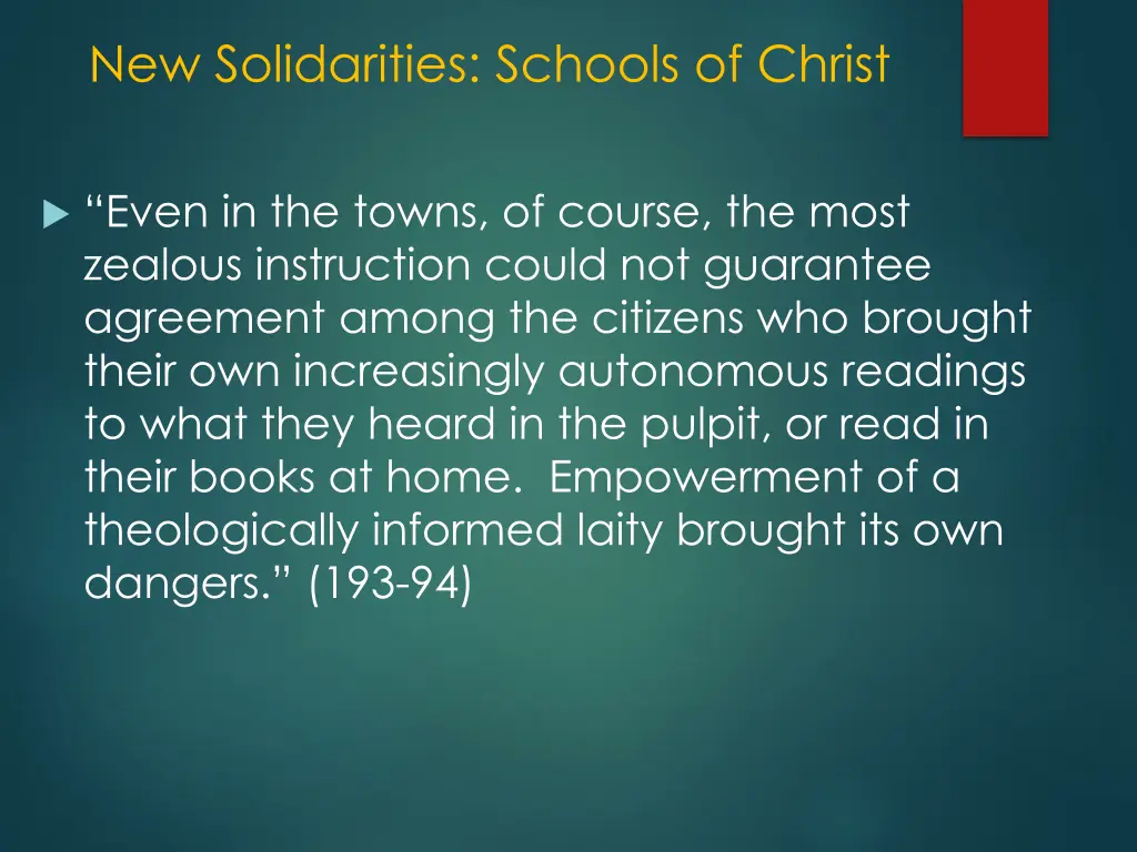 new solidarities schools of christ 1