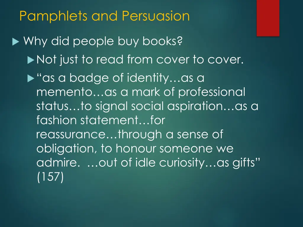pamphlets and persuasion